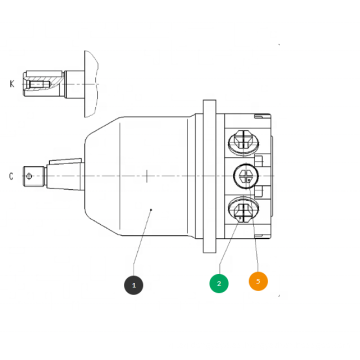 Motor hidráulico de pistón axial serie Rexroth A10FE-23 A10FE23 / 52W-PCF10N00-SO726